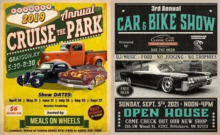 I will design retro or vintage flyer or poster