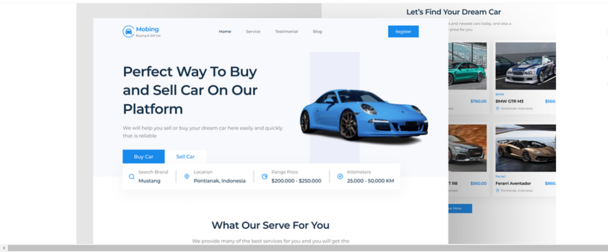 i will create a stunning car dealership , car rental, taxi booking website 