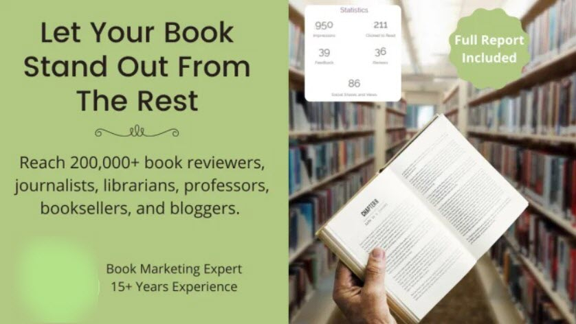 I will list your book to reach 200,000 booksellers, librarians, reviewers and more