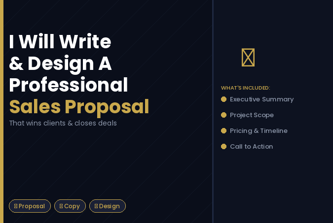 I will write and design a professional sales proposal that wins clients