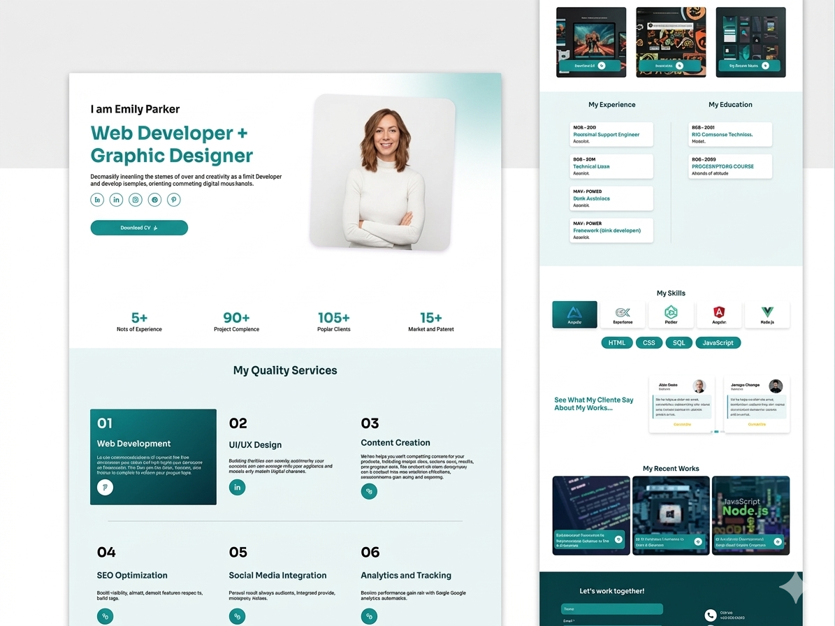 I will build a stunning portfolio or creative agency website with HTML, CSS and JavaScript