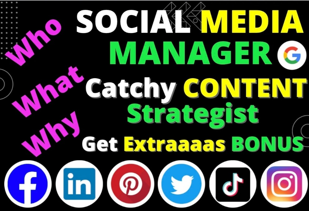 I will be your digital marketing manager and social media manager 