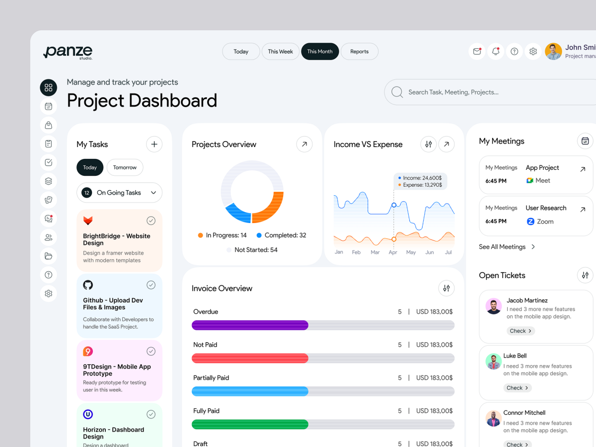 I will do SaaS Dashboard UI Design