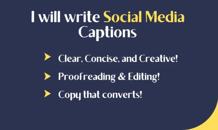 I will write your social media captions