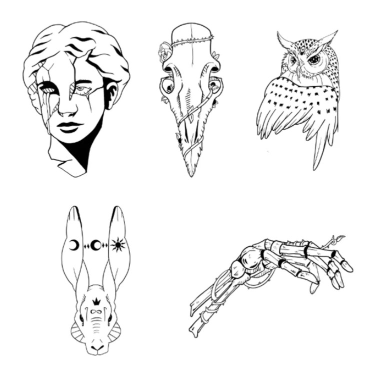 I will create flash tattoos in 40s cartoon style