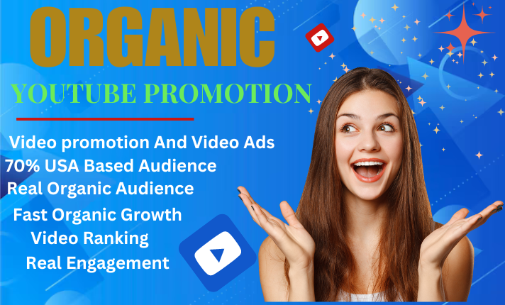 I will conduct organic USA YouTube promotion and video marketing to increase your engagement