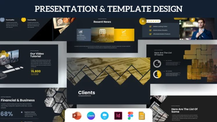 I will design business presentation, powerpoint template, keynote slides, pitch deck