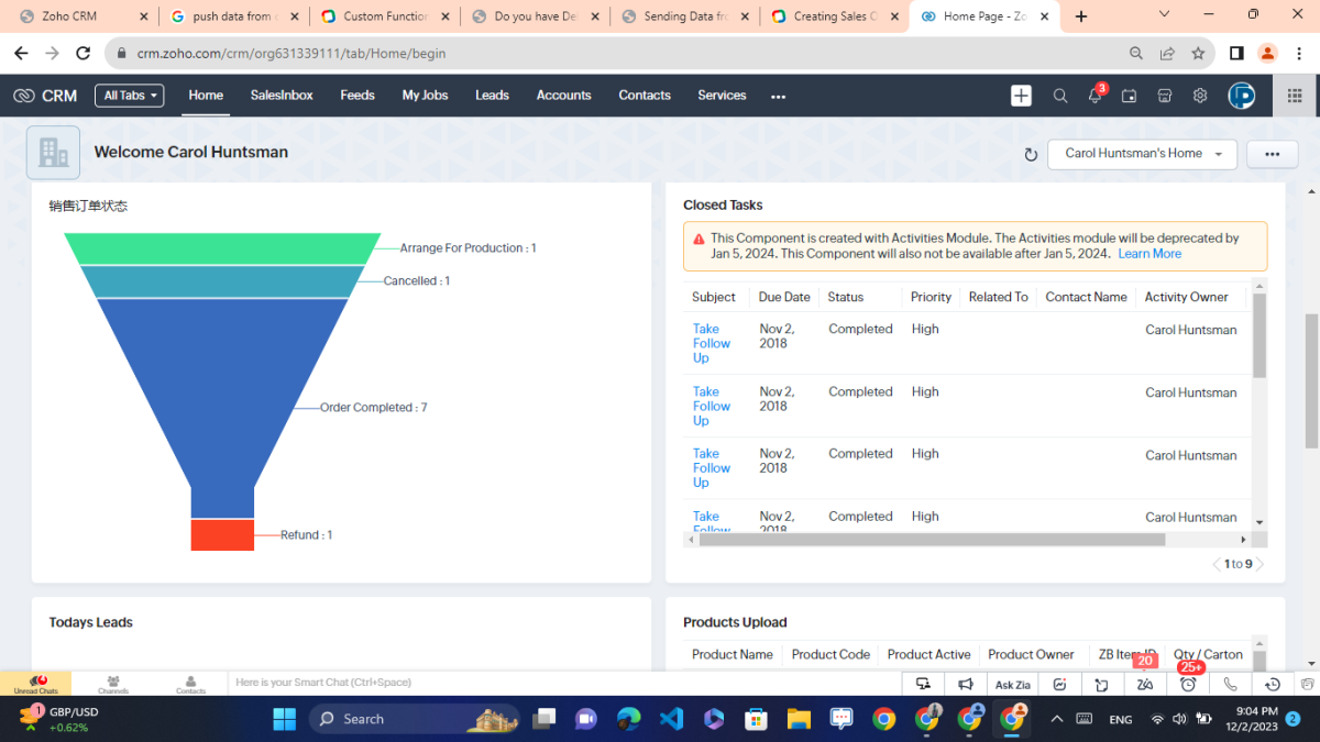 I Will do zoho CRM integration, customization, and automation