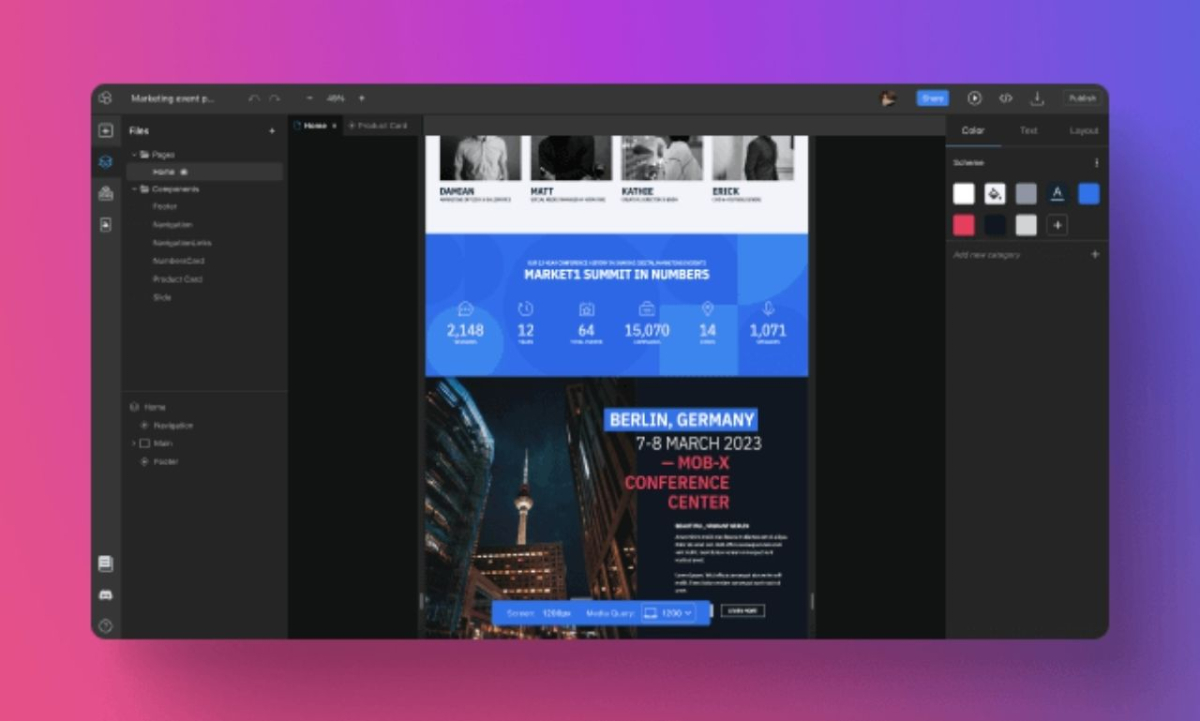 I will design a modern and responsive website using framer