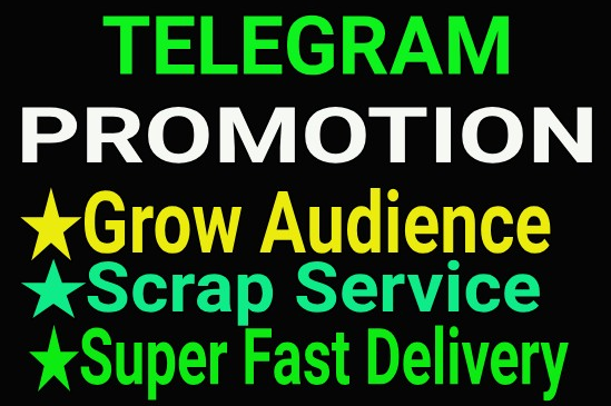 I will do promotion to grow your telegram group and channel members