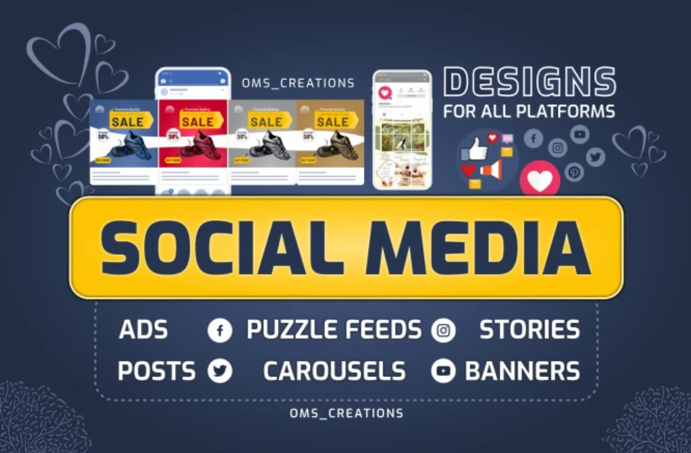 I will design social media post instagram puzzle carousel facebook ads