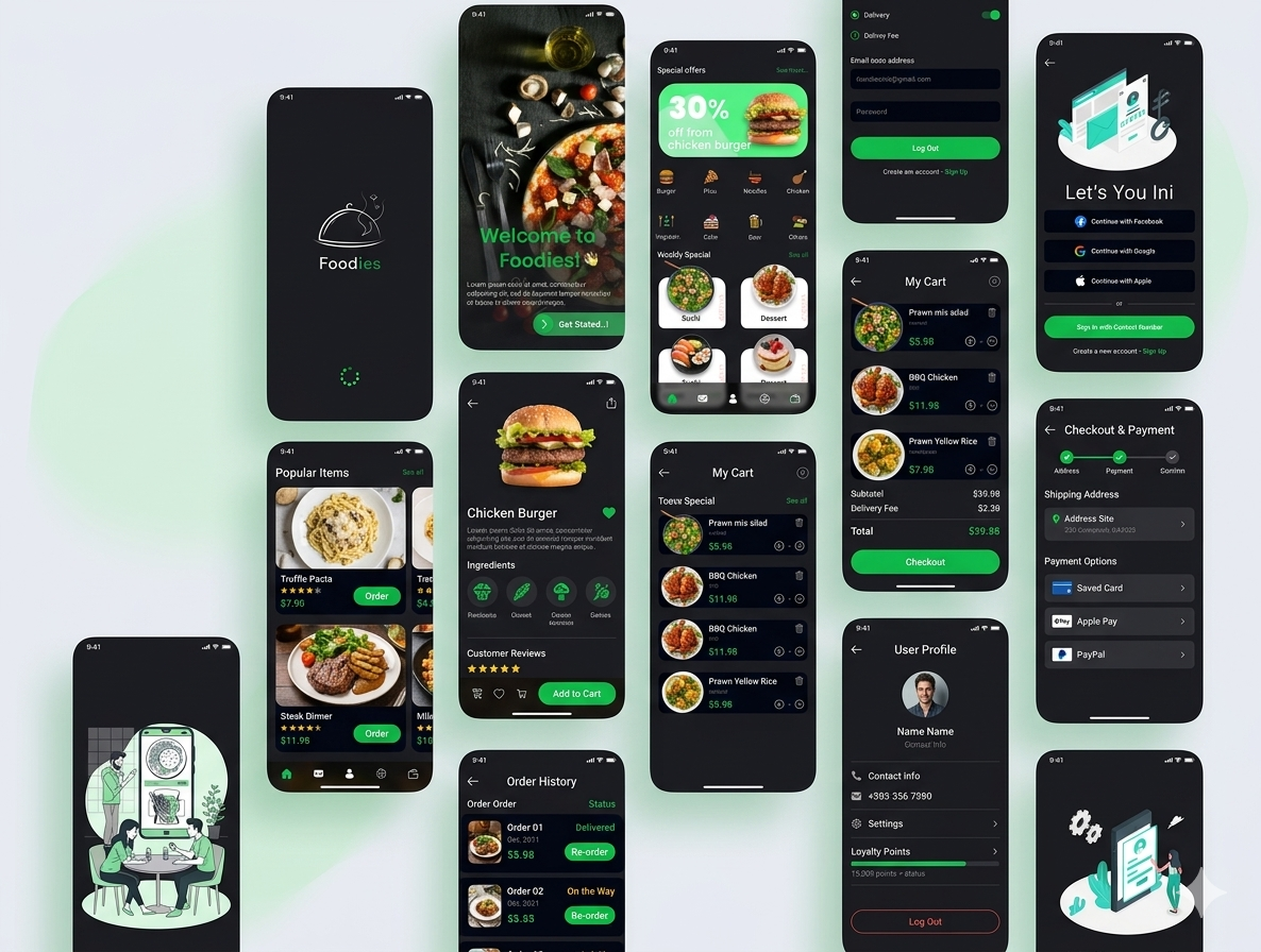 I will design a clean and modern mobile app UI in Figma