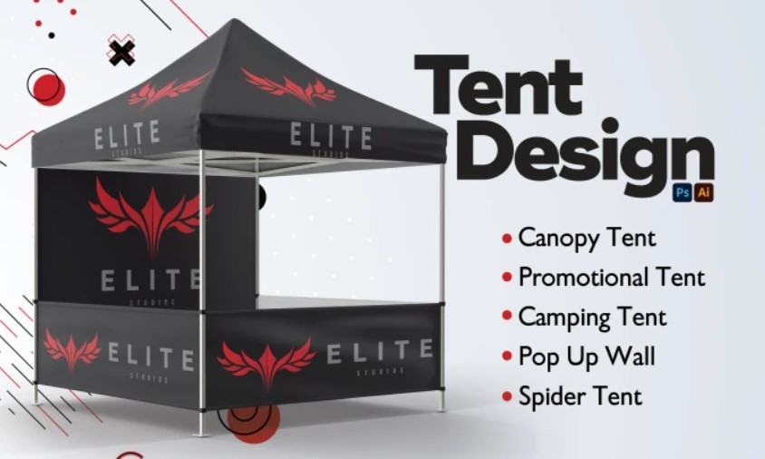 I will design tent, table cover, and canopy tent