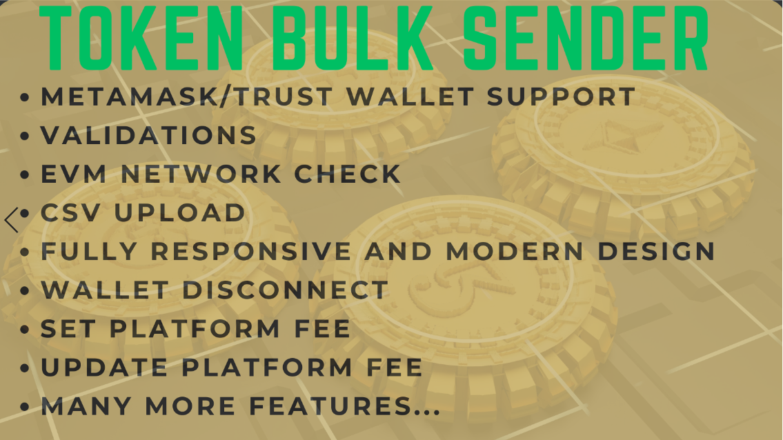 I will build token bulk sender for you