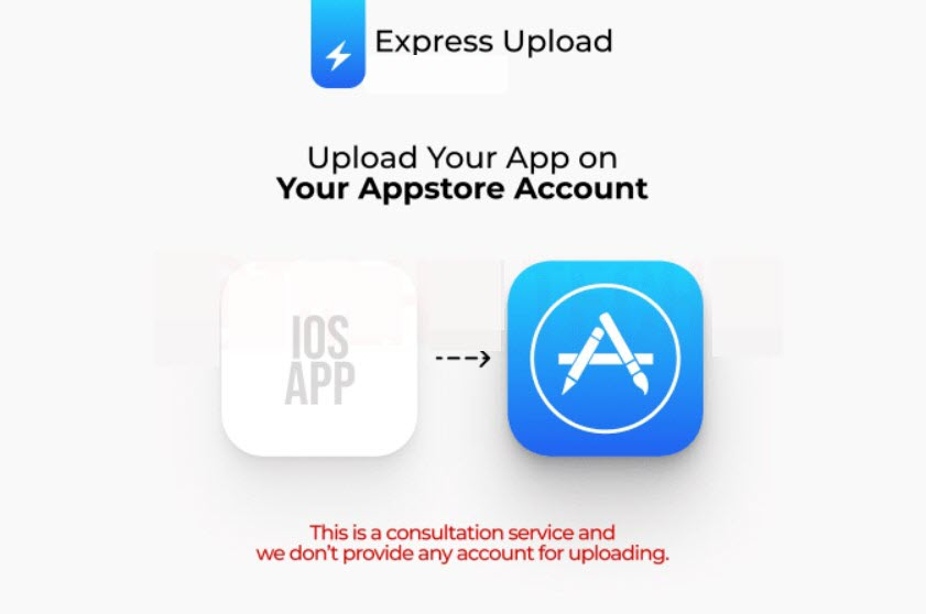 I will upload publish the app to the ios apple app store