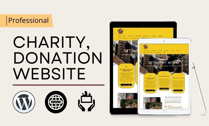 I will deliver charity, nonprofit, ngo, donation website