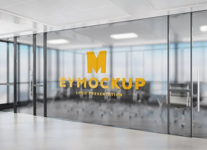 I will do 20 realistic office interior walls branding logo mockup