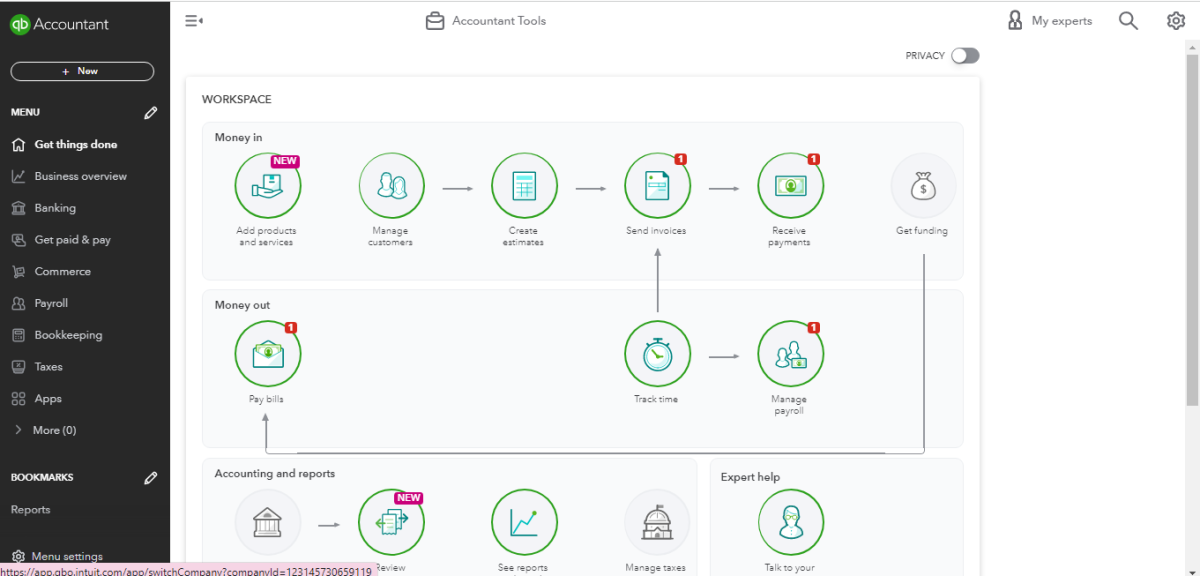 I will do accounting and bookkeeping using quickbooks xero and bexio