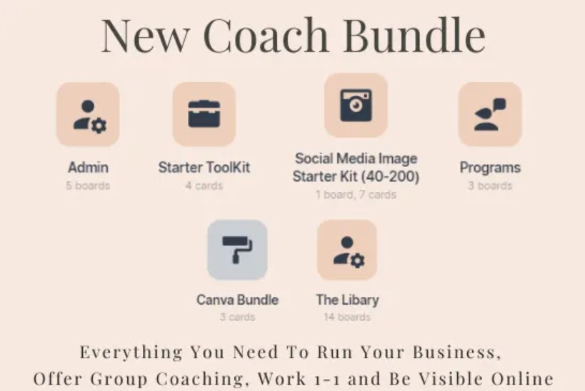 I will give you what you need for a new coaching business