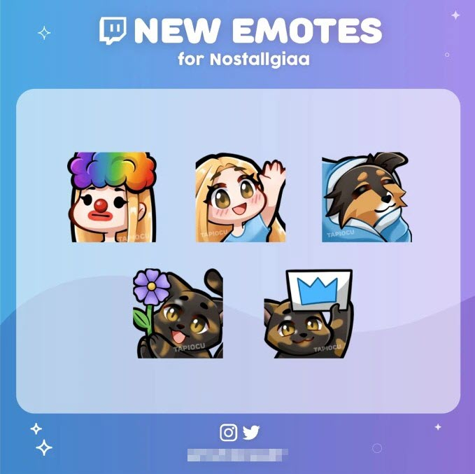 I will create cute custom emotes for your twitch or discord