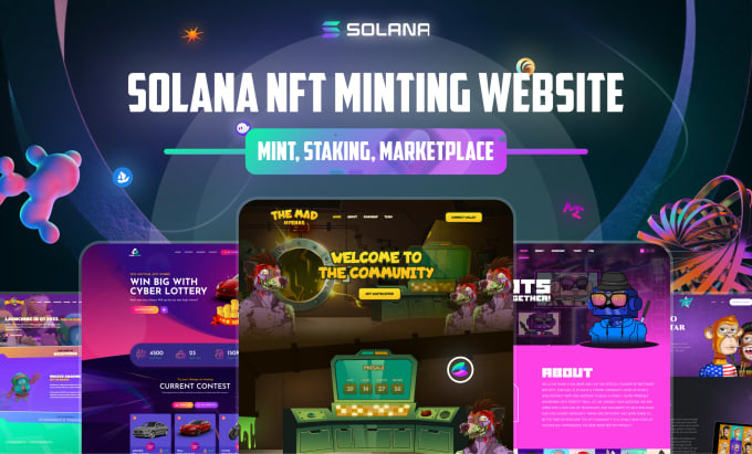 Build a Comprehensive NFT Marketplace, NFT Minting Website, NFT website, Solana minting website 