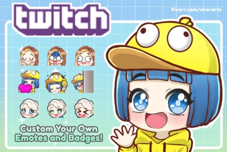 I will create animated emotes for your twitch channel