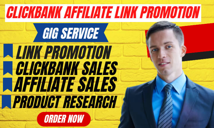 I will clickbank affiliate link promotion, clickbank promotion