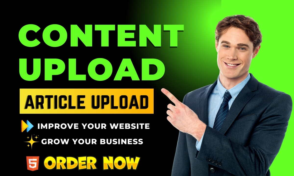 I will expertly upload content and articles as your virtual assistant.