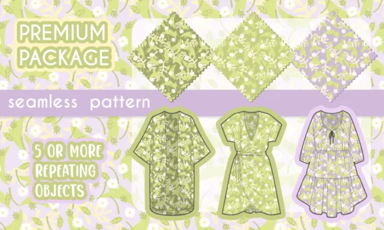 I will design seamless repeat pattern design