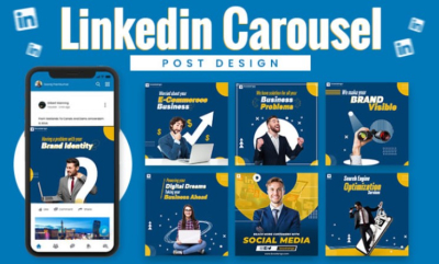 I will design carousel posts for linkedin facebook and twitter