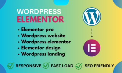 I will design responsive website or wordpress landing or elementor design