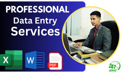 i will do professional data entry, copy paste, web research, typing