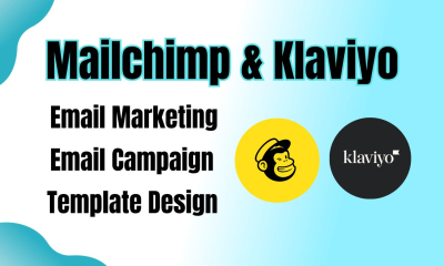 I will do klaviyo and mailchimp email marketing klaviyo email flows email campaign