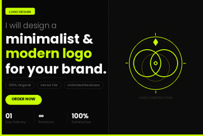I will design a minimalist and modern logo for your brand