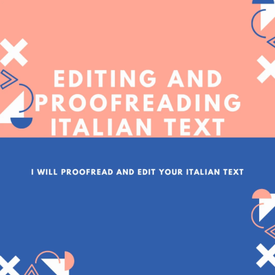 I will proofread and edit your italian text
