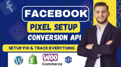 I will setup meta facebook pixel conversion API, ga4, GTM shopify, wordpress, fix pixel