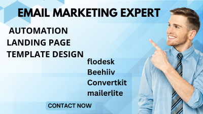 I will be your email marketing manager and convertkit landing page expert and beehiiv specialist 