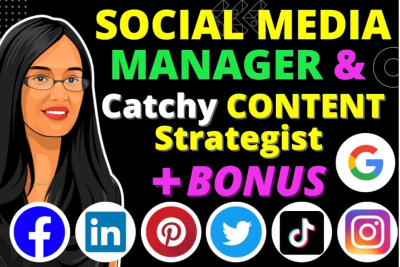 I will be your digital marketing manager and social media manager 