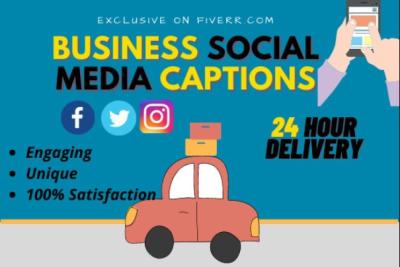 I will write catchy business social media captions in 24 hours