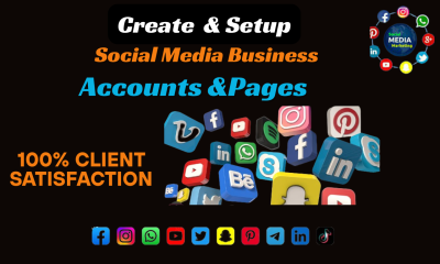 I Will Create, Set Up, and Optimize  All Social  media Accounts &amp; Business Pages