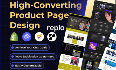 I will create flawless shopify product landing page with replo pagefly or gempages