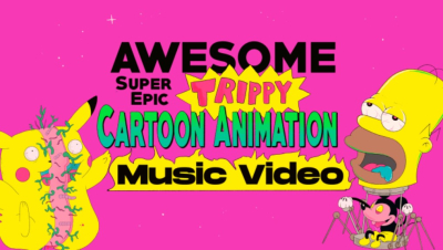 I will produce an epic animation music video trippy cartoon 90s 2d adult swim vibes