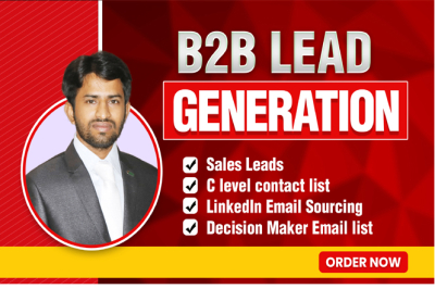 I will build b2b lead generation email list to increase your sales