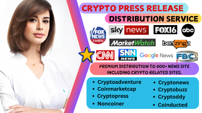 I will do crypto promotion by crypto-press release on top crypto sites