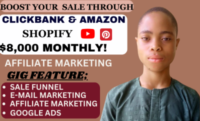 I will do clickbank, affiliate marketing, sales funnel, or amazon affiliate website