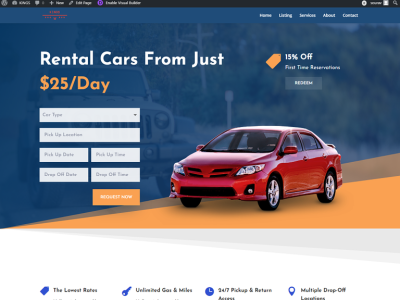 I will build a rental service website or an online booking website