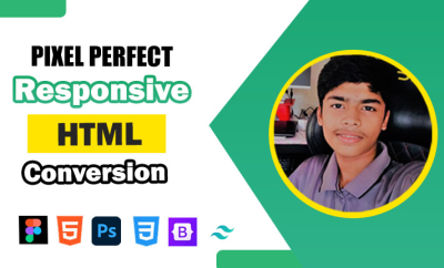 I will do Figma to HTML PSD to HTML and bootstrap responsive website