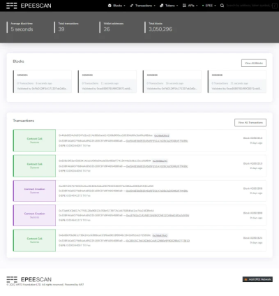 I will create a blockchain explorer for you