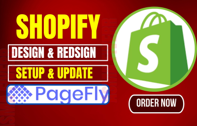 Shopify store design and redesign or update in 24 hours