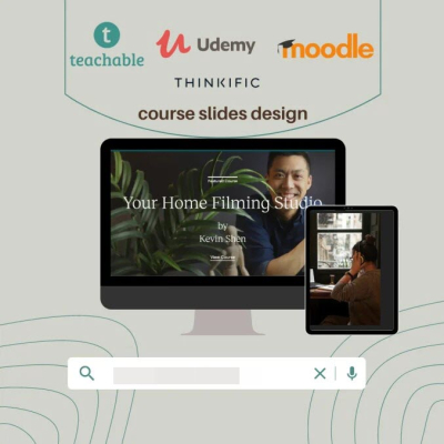 I will design your teachable, udemy, thinkfic and moodle courses